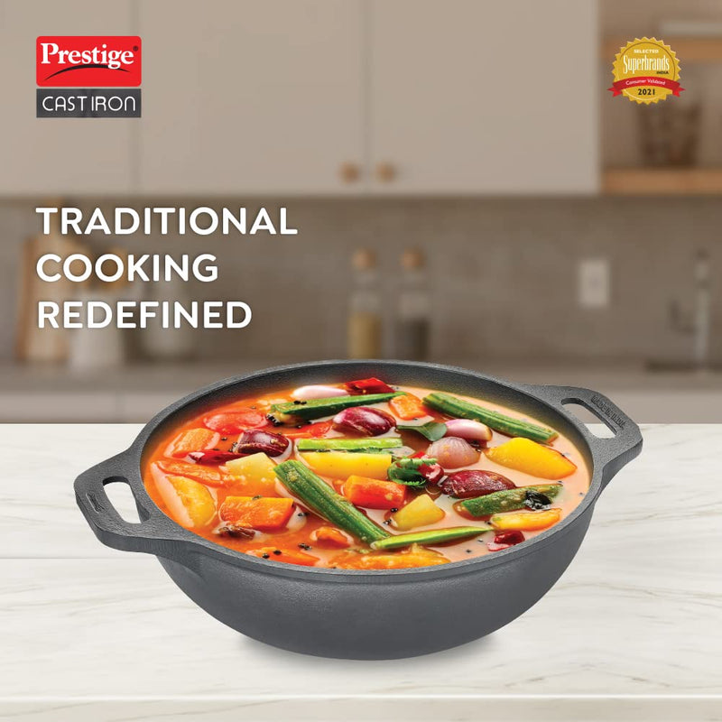 Prestige Cast Iron Kadai(26cm)