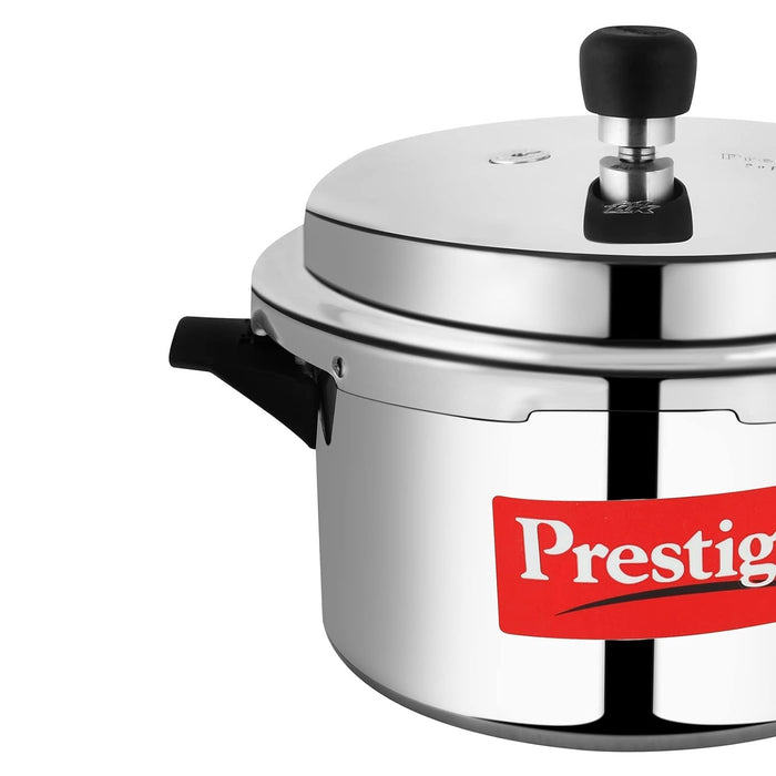 Prestige Popular Virgin Aluminium Precision Weight Valve Outer Lid Pressure Cooker, 3 L (Silver)