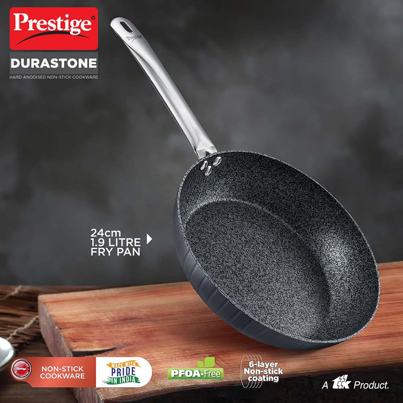 Prestige Durastone Hard Anodised 6 Layer Non-Stick Fry Pan 24 cm