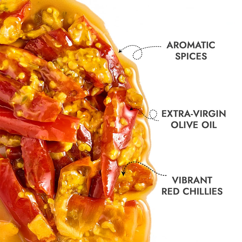 Soul Red Chilli Pickle in Olive Oil 265 Grams - A Fiery Fusion Infused with Premium Olive Oil