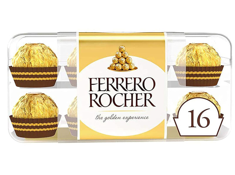 Ferrero Rocher Exquisite Hazelnut And Milk Chocolate Premium Gift Box 16 Pieces (200 Gram)