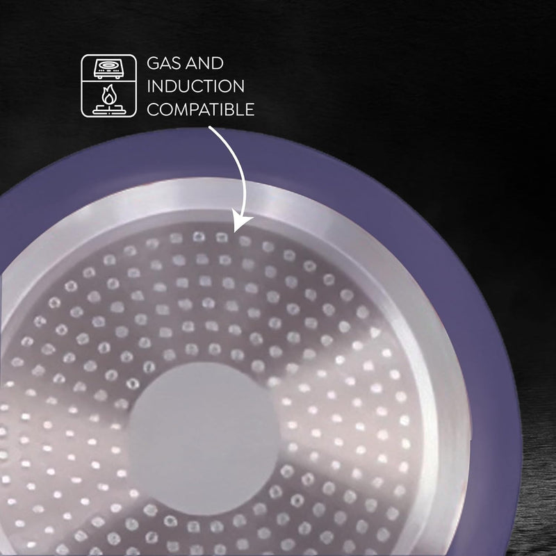 Prestige Ceraglide Ceramic Coated 3L(24cm) Non-Stick Kadai with Glass lid