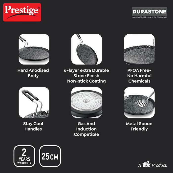 Prestige Omega Select Plus 25 cm Dupont Teflon Non-Stick Square tawa(Aluminium)