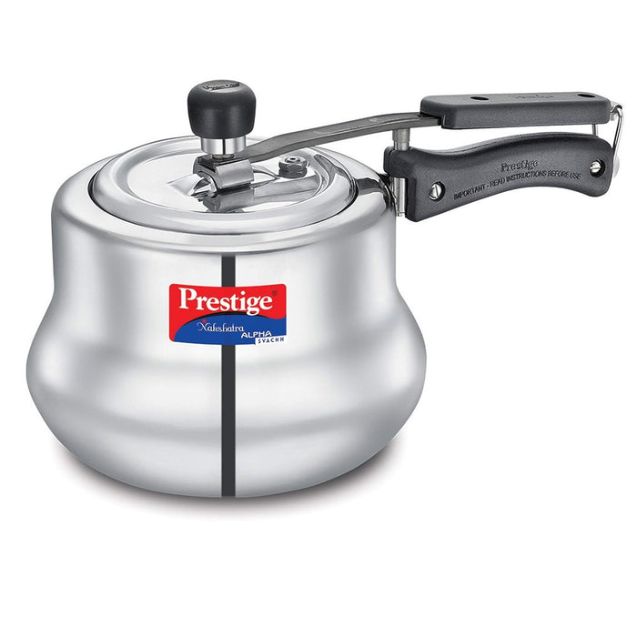 Prestige Svachh, 20257, 3.5 L, Nakshatra Alpha Svachh Handi, with deep lid for Spillage Control (Inner Lid, Stainless Steel, Silver) | Eachdaykart