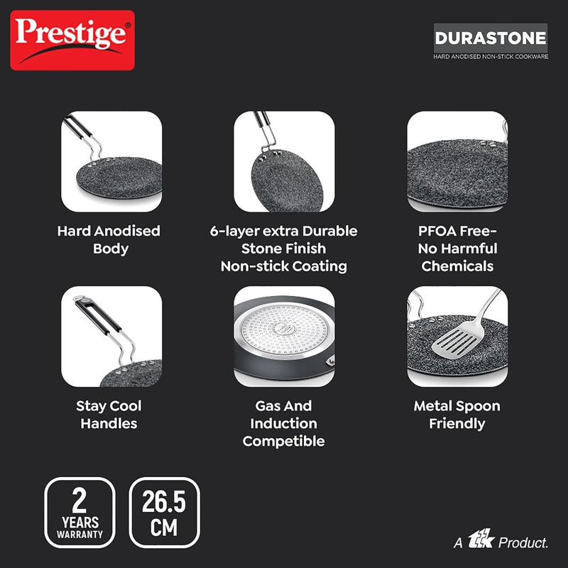 Prestige Durastone Harteloxiertes Antihaft-Omni-Tawa (26,5 cm) 