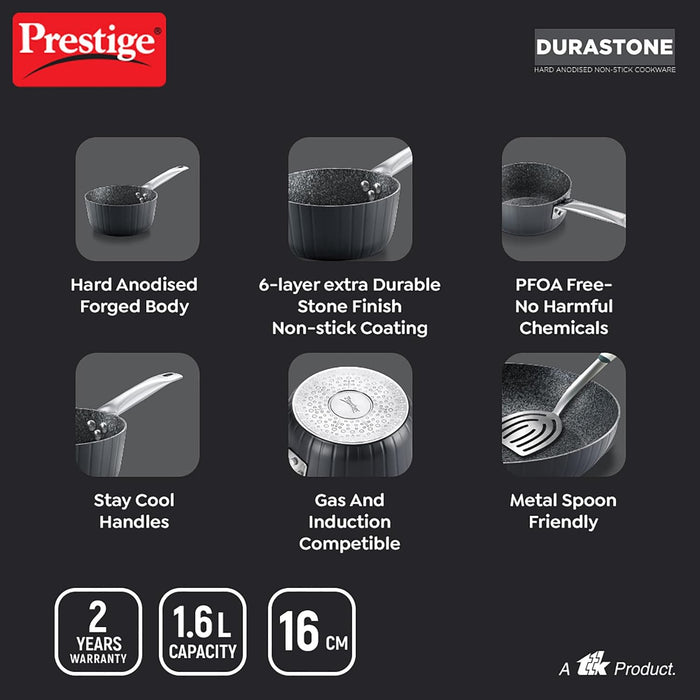 Prestige Durastone 16cm(1.2L) Sauce Pan