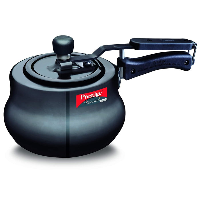 Prestige 3 Litres Nakshatra Plus Svachh Induction Base Inner Lid Hard Anodized Pressure Cooker | Black | Deep lid Spillage Control | Handi | Anti-Bulge Base | Sturdy Handle | Eachdaykart