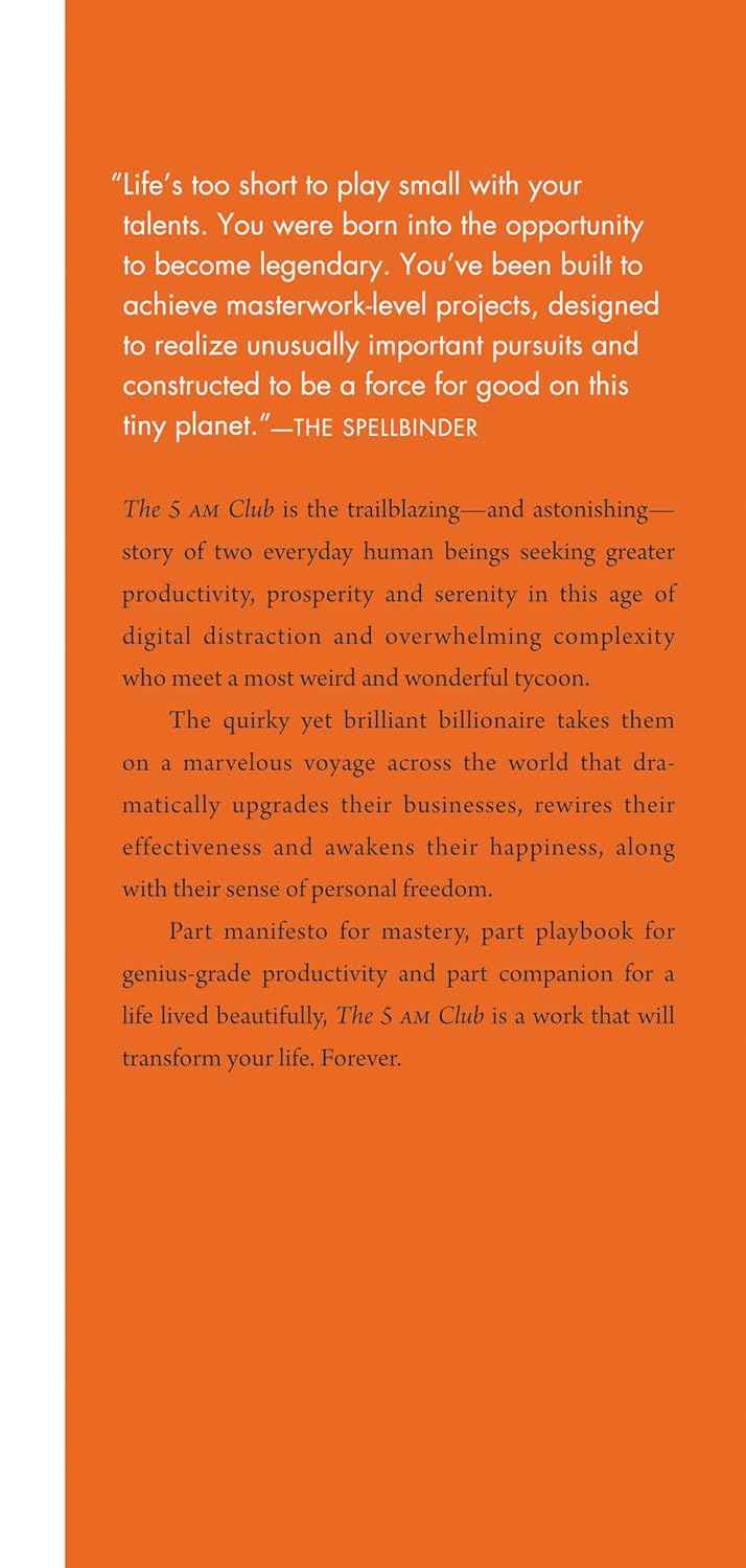 The 5 Am Club – Deluxe Edition: Own Your Morning. Elevate Your Life by Robin Sharma in Hardcover