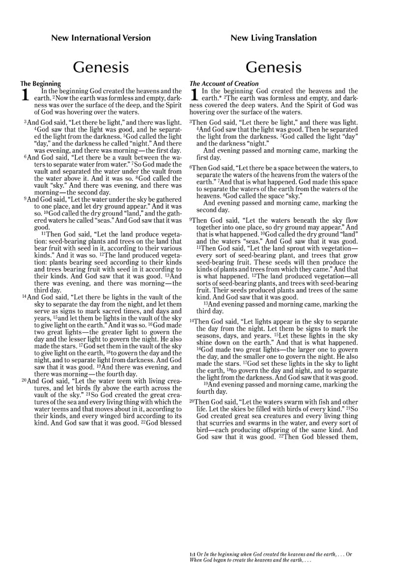 NIV, NKJV, NLT, The Message Parallel Bible – Contemporary Comparative Edition, Bonded Leather, Burgundy