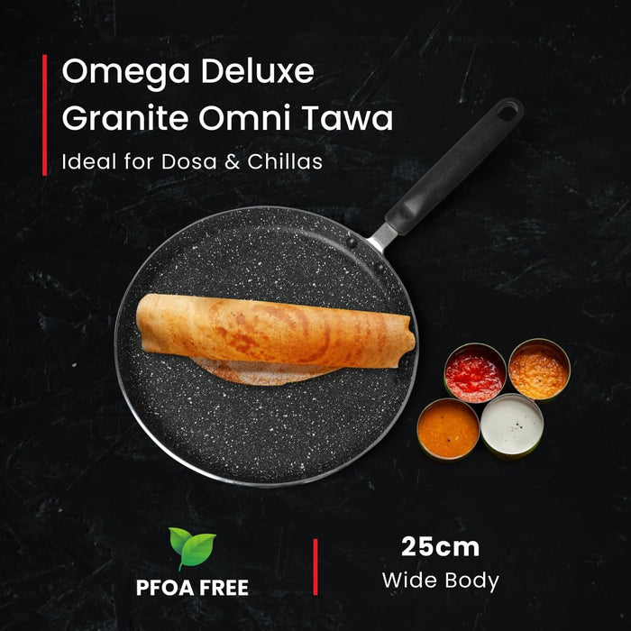 Prestige Omega Deluxe 25cm Granite Dosa Tawa