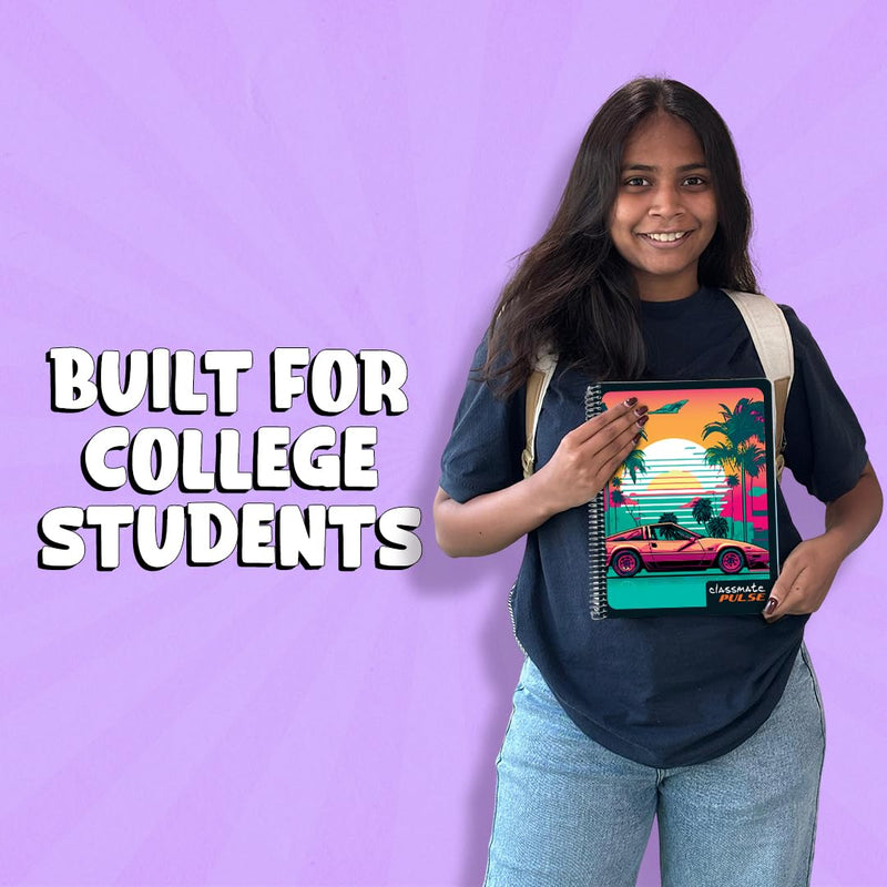 Classmate Pulse Single Subject Spiral Notebook | Single Line, 200 Pages, 24 cm x 18 cm