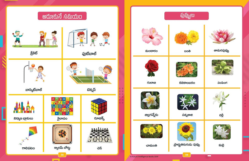 Kinder Series Telugu Guninthalu Books for Kids by Future Intelligence Books