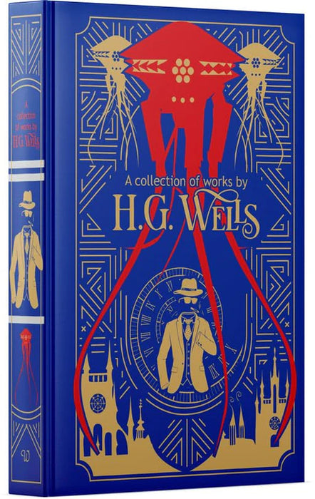 H.G. Wells:A Collection Of Works : Time Machine by H. G. Wells in Leather Bound