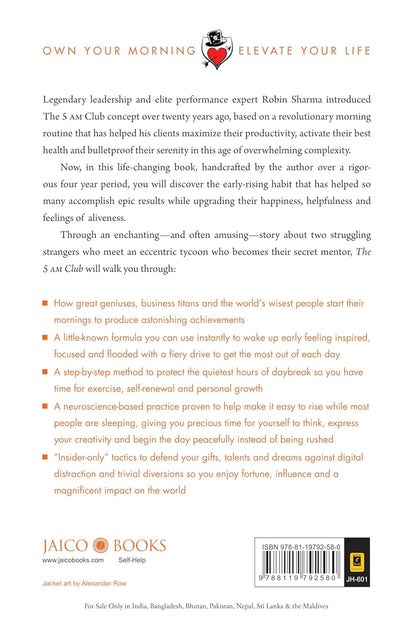 The 5 Am Club – Deluxe Edition: Own Your Morning. Elevate Your Life by Robin Sharma in Hardcover