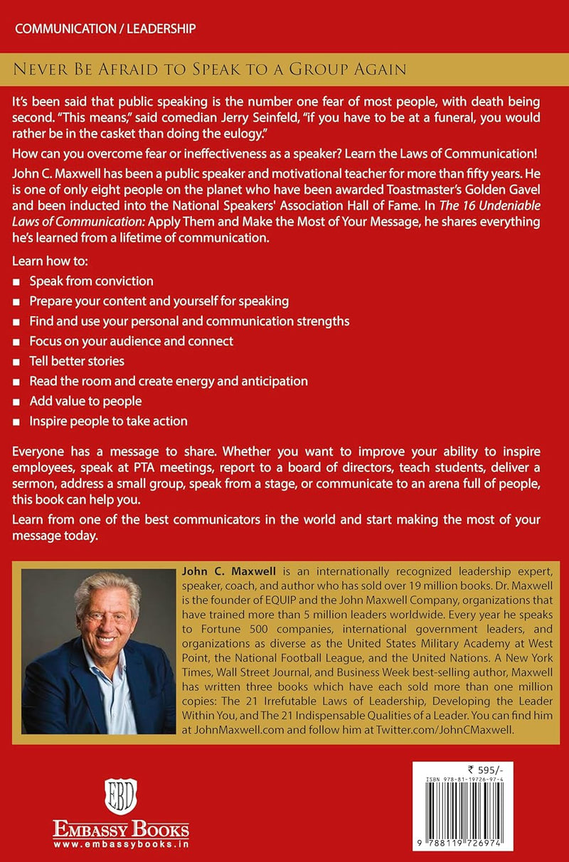 Die 16 unbestreitbaren Gesetze der Kommunikation von John C. Maxwell