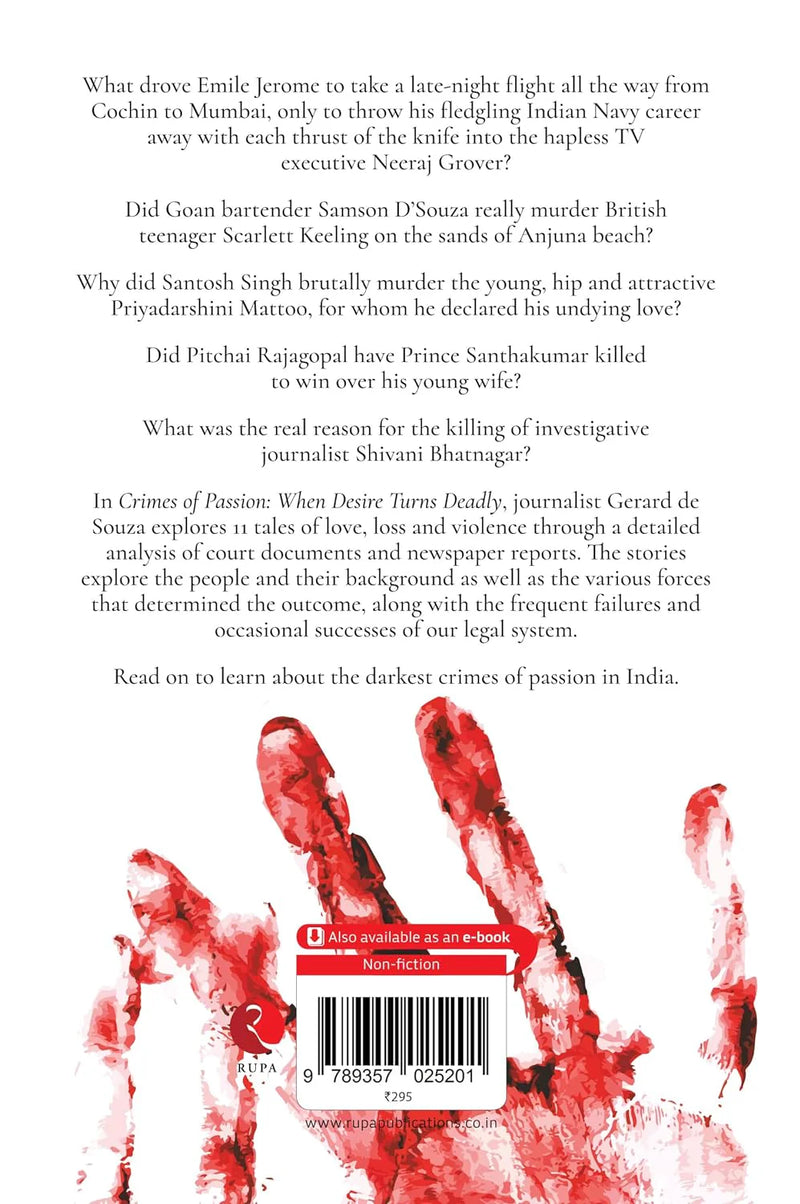 Crimes Of Passion by Gerard de Souza in Paperback