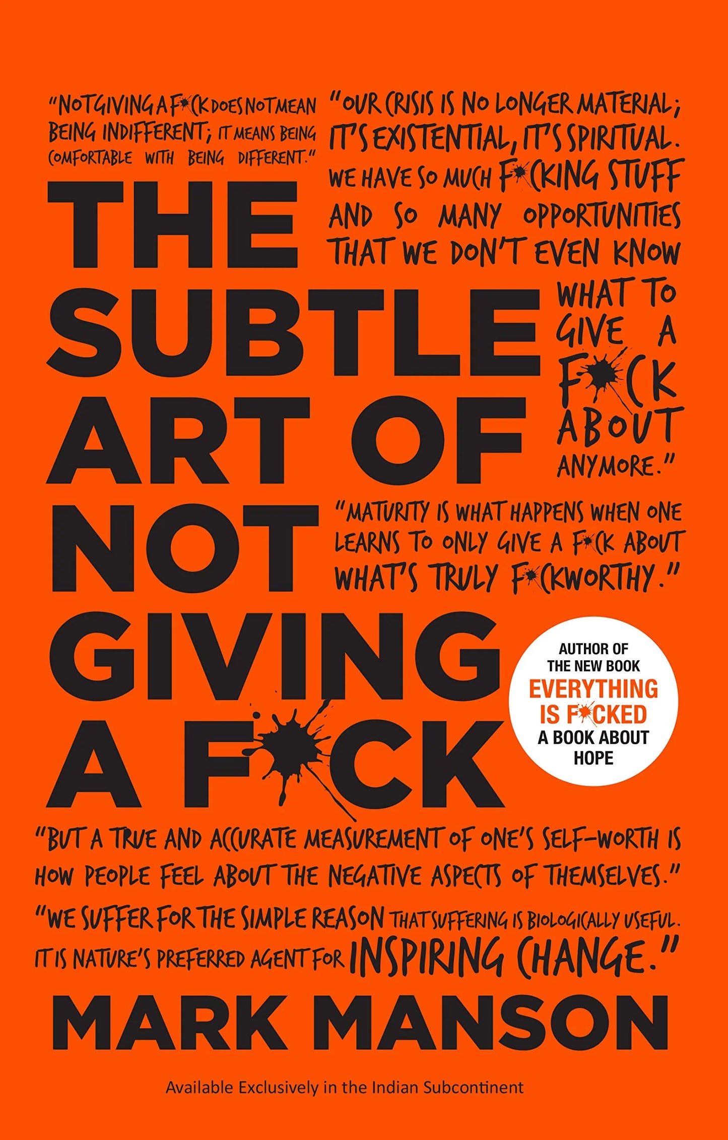 The Subtle Art of Not Giving a F*ck by Mark Manson in Hardcover