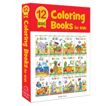 Colouring Books For Kids (Pack Of 12 Books) by Wonder House Books in Paperback