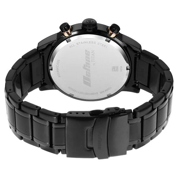 Titan Octane Black Dial Chronograph Watch for Men