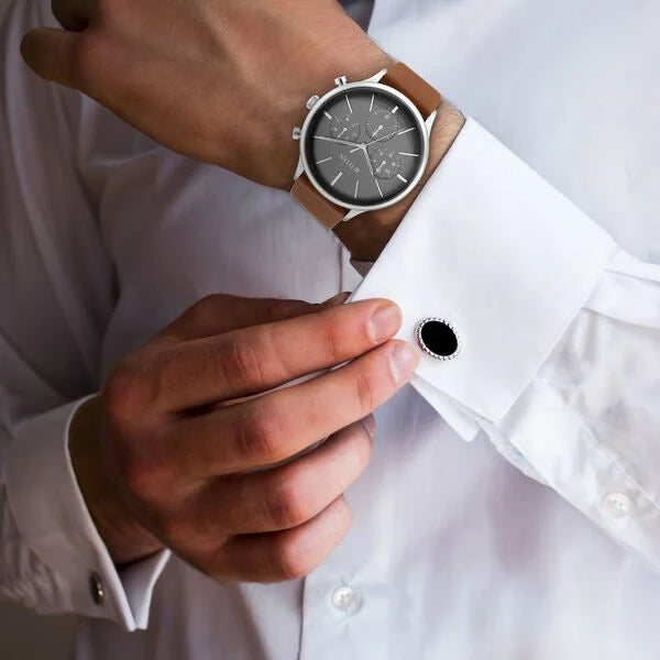 Titan Quartz Multifunction Blue Dial Leather Strap Watch for Men