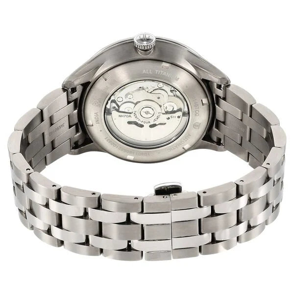 Titan Metal Mechanicals Anthracite Dial Analog Titanium Strap watch for Men