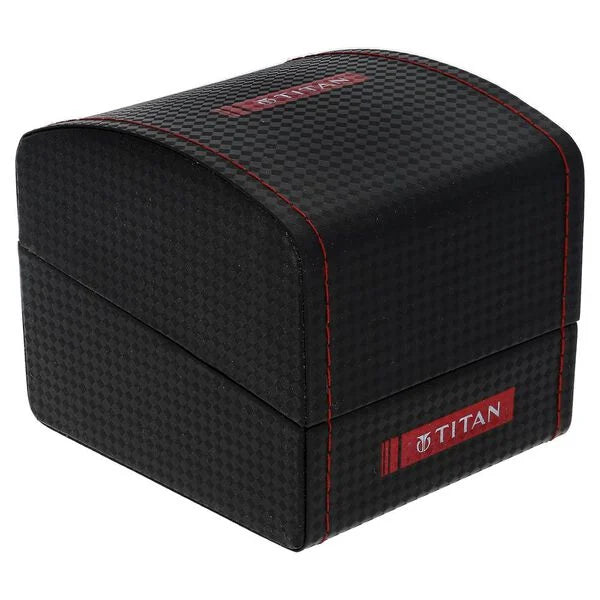 Titan Avant Garde Quartz Multifunction Silver Dial Leather Strap Watch for Men