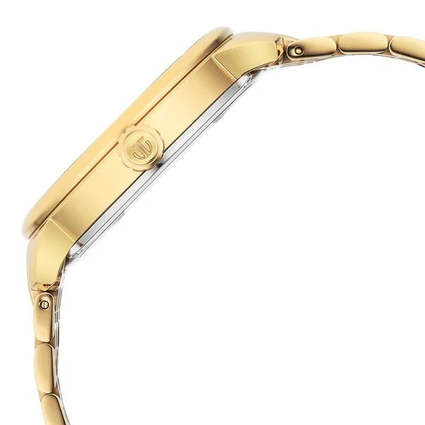 Titan Mechanical Slimline Golden Dial Mechanical Stainless Steel Strap Watch for Men