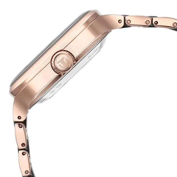 Titan Ceramic Fusion Automatic Square Black Dial Rose Gold Dual-Toned Stainless Steel Bracelet Watch for Men