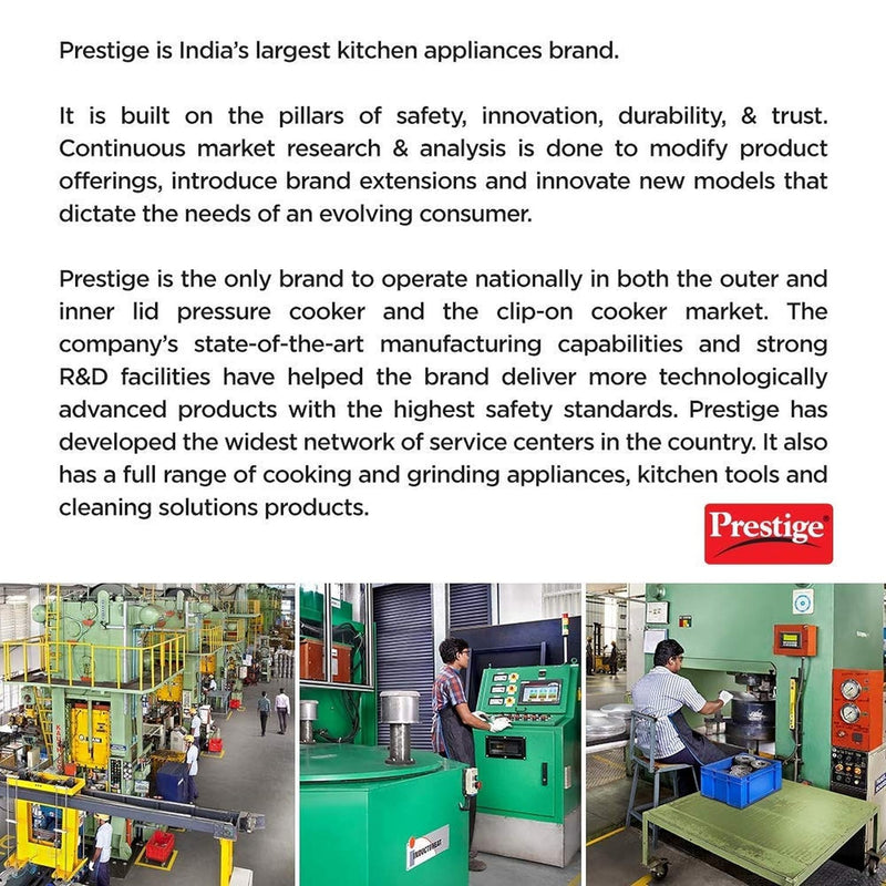 Prestige Svachh Nakshatra Alpha Handi (3.5L, Silver, Stainless Steel, Deep Lid for Spillage Control)