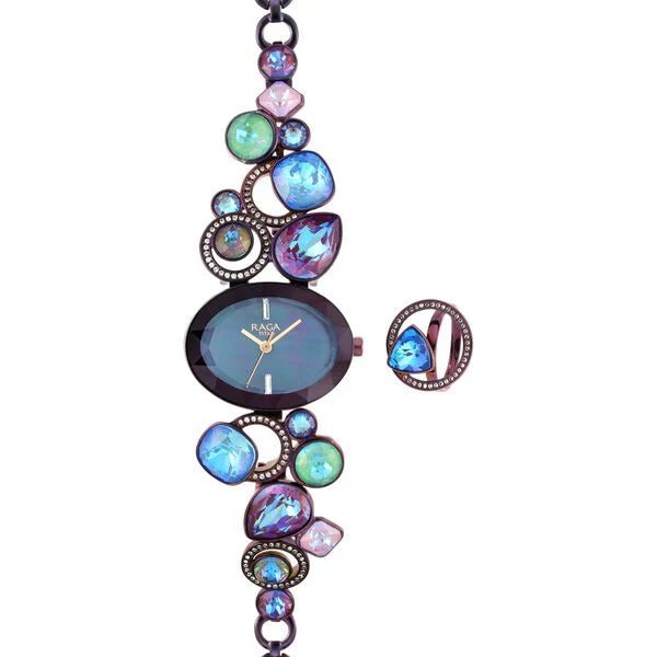Titan Raga Moments Of Joy Mother of Pearl Dial Women Watch With Metal Strap