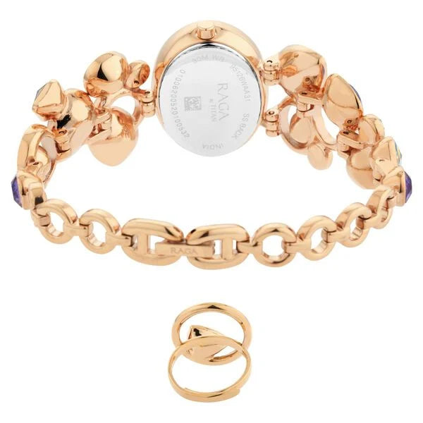 Titan Raga Moments Of Joy Mother of Pearl Dial Women Watch With Metal Strap