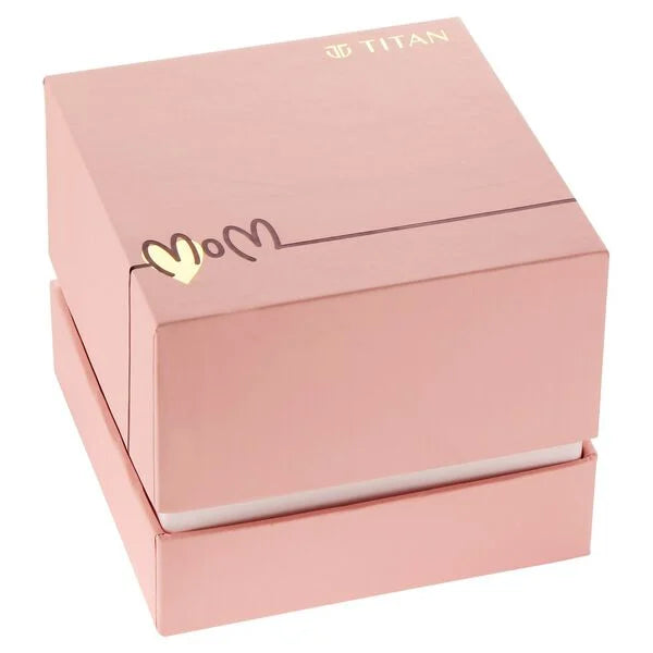 Titan Memento Blue Dial Analog Leather Strap Watch for Women