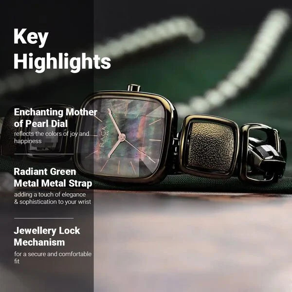 Titan Raga Moments Of Joy Mother of Pearl Dial Women Watch With Metal Strap