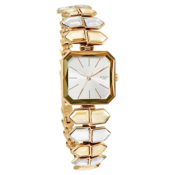 Titan Raga Love All Silver Dial Analog Metal Strap Watch for Women