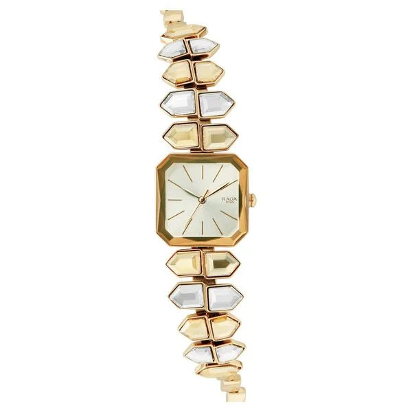 Titan Raga Love All Silver Dial Analog Metal Strap Watch for Women