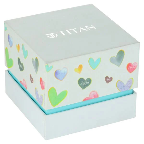 Titan Purple Rose Gold Dial Analog Stainless Steel Strap watch for Women