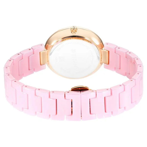 Titan Purple CeramicsPink Dial Analog Ceramic Strap watch for Women