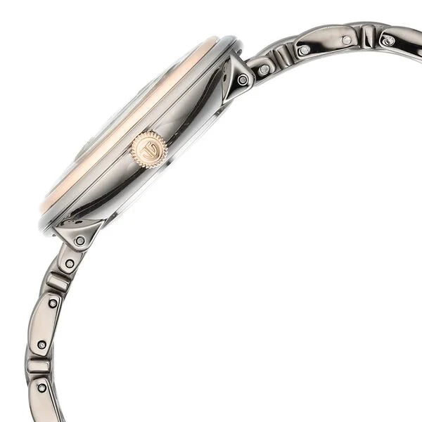 Titan Aura Quartz Analog Titanium Mother of Pearl Dial Titanium Stainless Steel Strap Watch for Women