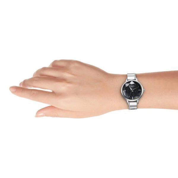 Titan Raga Showstopper Quartz Analog Blue Dial Metal Strap Watch for Women