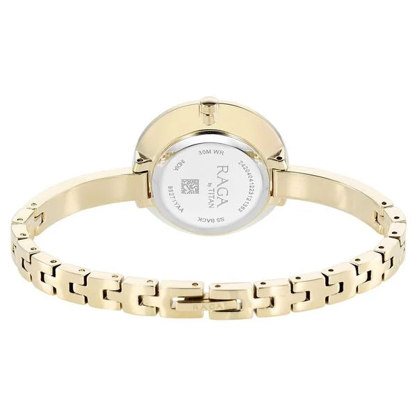 Titan Raga Showstopper Quartz Analog Green Dial Metal Strap Watch for Women