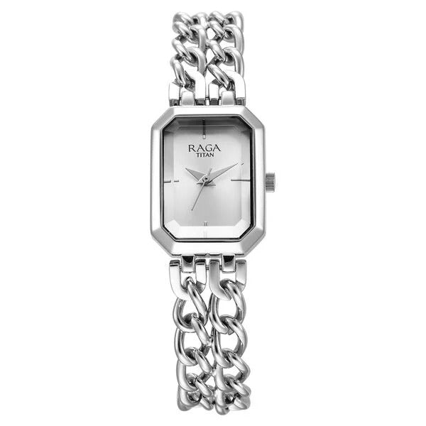 Titan Raga Showstopper Quartz Analog Dial Metal Strap Watch for Women