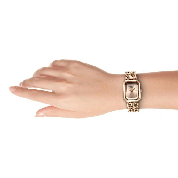 Titan Raga Showstopper Quarzuhr mit analogem Zifferblatt und Metallarmband für Damen