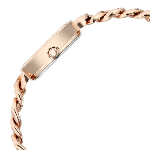 Titan Raga Showstopper Quartz Analog Rose Gold Dial Metal Strap Watch for Women