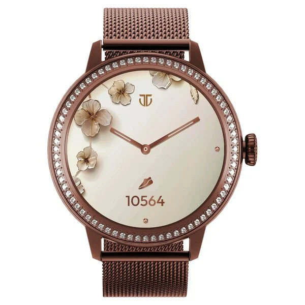 Titan Valerie Premium Smartwatch with All 316L SS Construction, Skin Temp. Sensor, Women’s Health, SingleSync BT Calling