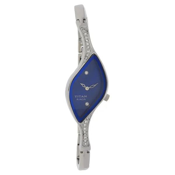 Titan Raga Blue Dial Quartz Analog Metal Strap watch for Women