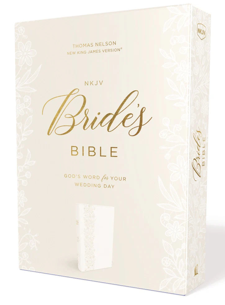 NKJV Brides Bible White Leathersoft Red Letter Comfort Print | EachDayKart