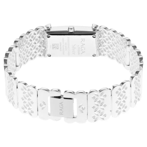 Titan Raga Silver Mother Of Pearl Analog Sterling Silver Strap watch for Women