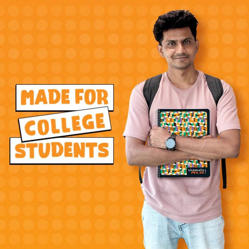 Classmate Pulse 6 Subject Spiral Notebook - Pack of 1