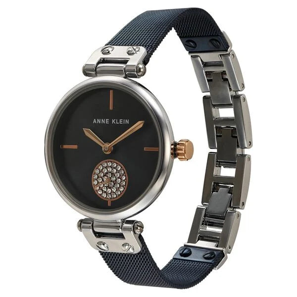 Anne Klein Quartz Analog Blue Dial Stainless Steel Strap Watch for Women