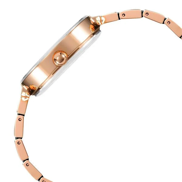 Anne Klein Quartz Analog Blue Dial Two-Toned Ceramic Strap Watch for Women